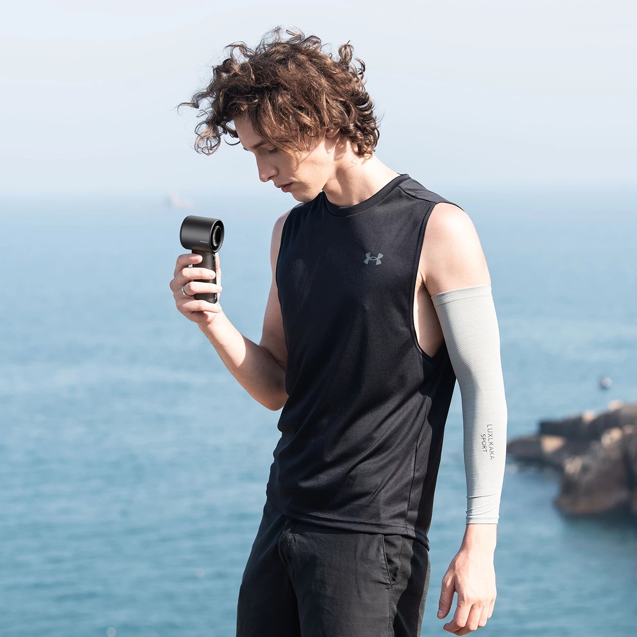 Ventilator dore Jisulife Pro1 S FA53PRO, 5000 mAh, USB-C, Gri e errët