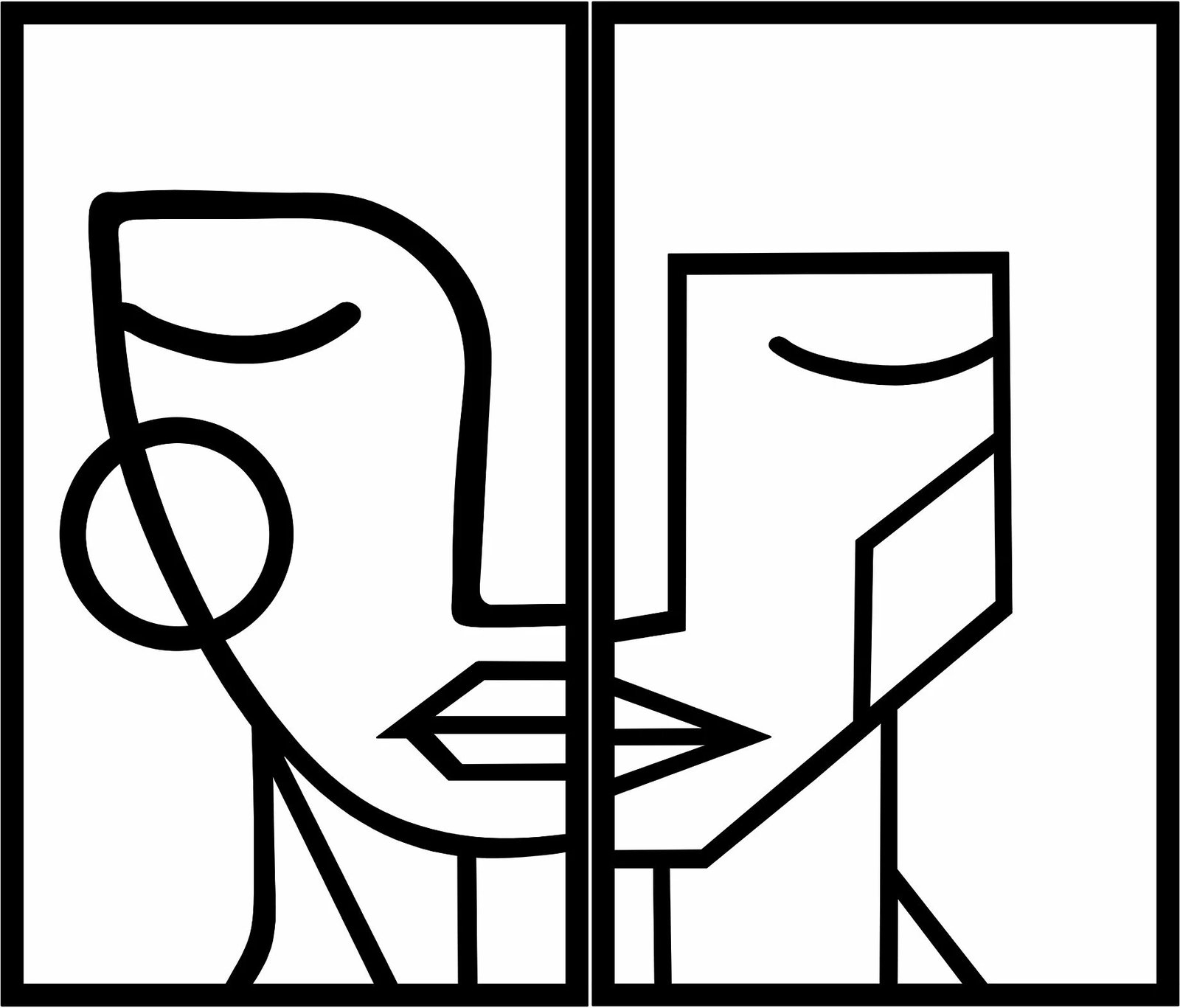 Aksesor dekorativ metalik për mur, fytyrë gruaje, Wallity, 2 pjesë