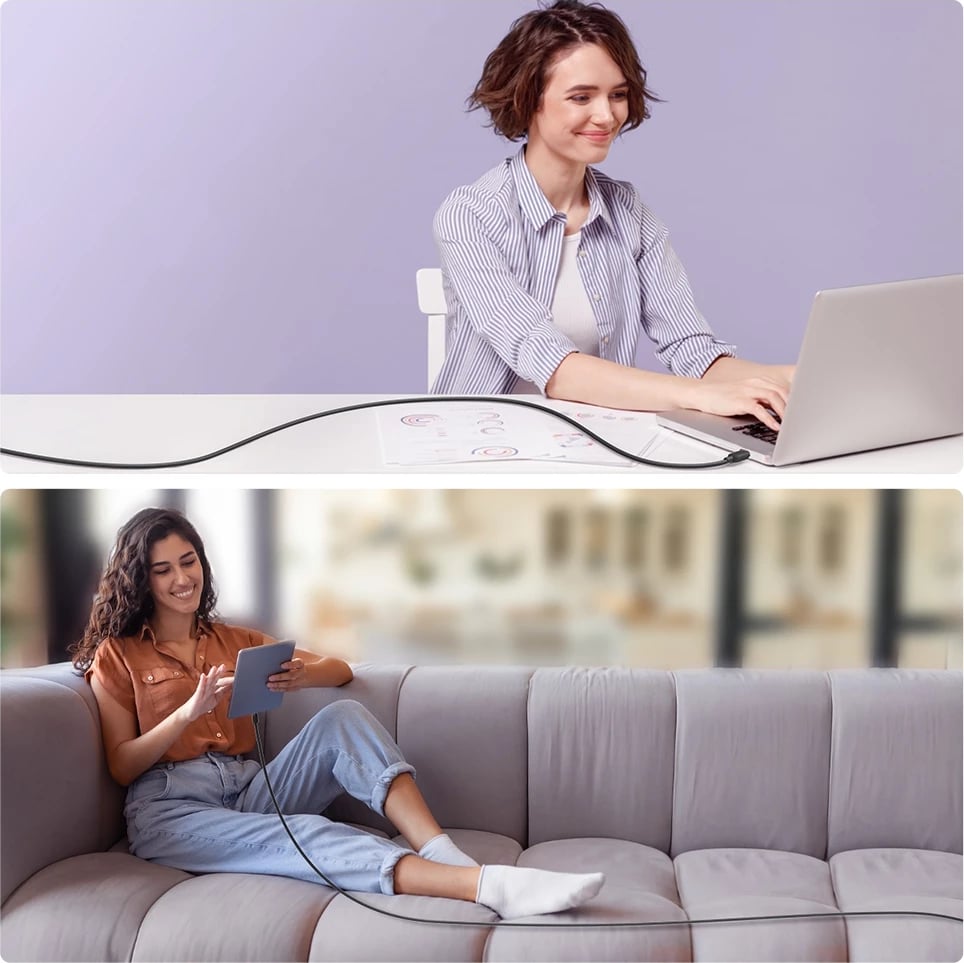 Kabllo Joyroom Multi-Color Series A14, Lightning në USB-A, 2m, 2.4A, e zezë