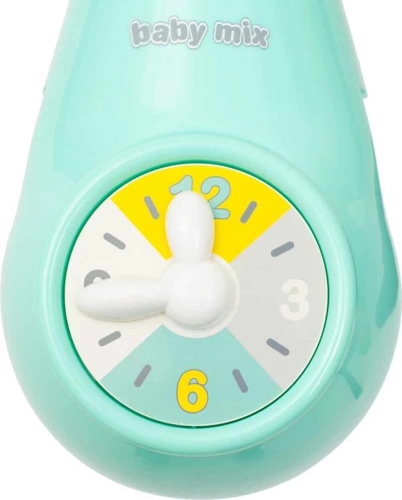 Karusel për krevat me projektor drite, Baby Mix, me melodi dhe rrotullim, figura zhurmuese, jeshile