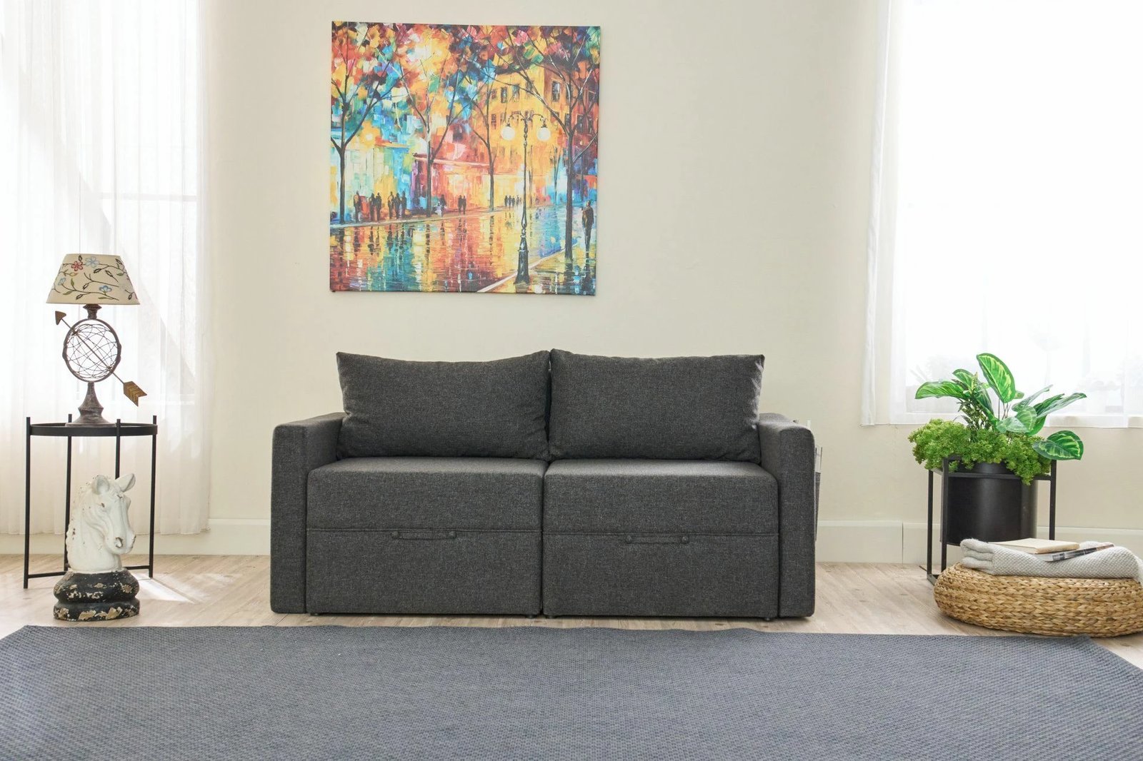 Divan-krevat 2 vende, Atelier del Sofa, Saros, antracit
