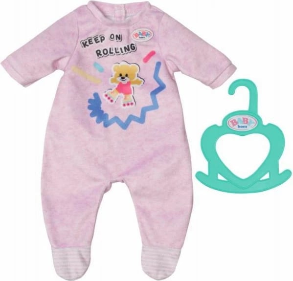 Rroba gjumi për kukulla BABY born, Zapf, 36 cm, rozë, me varëse