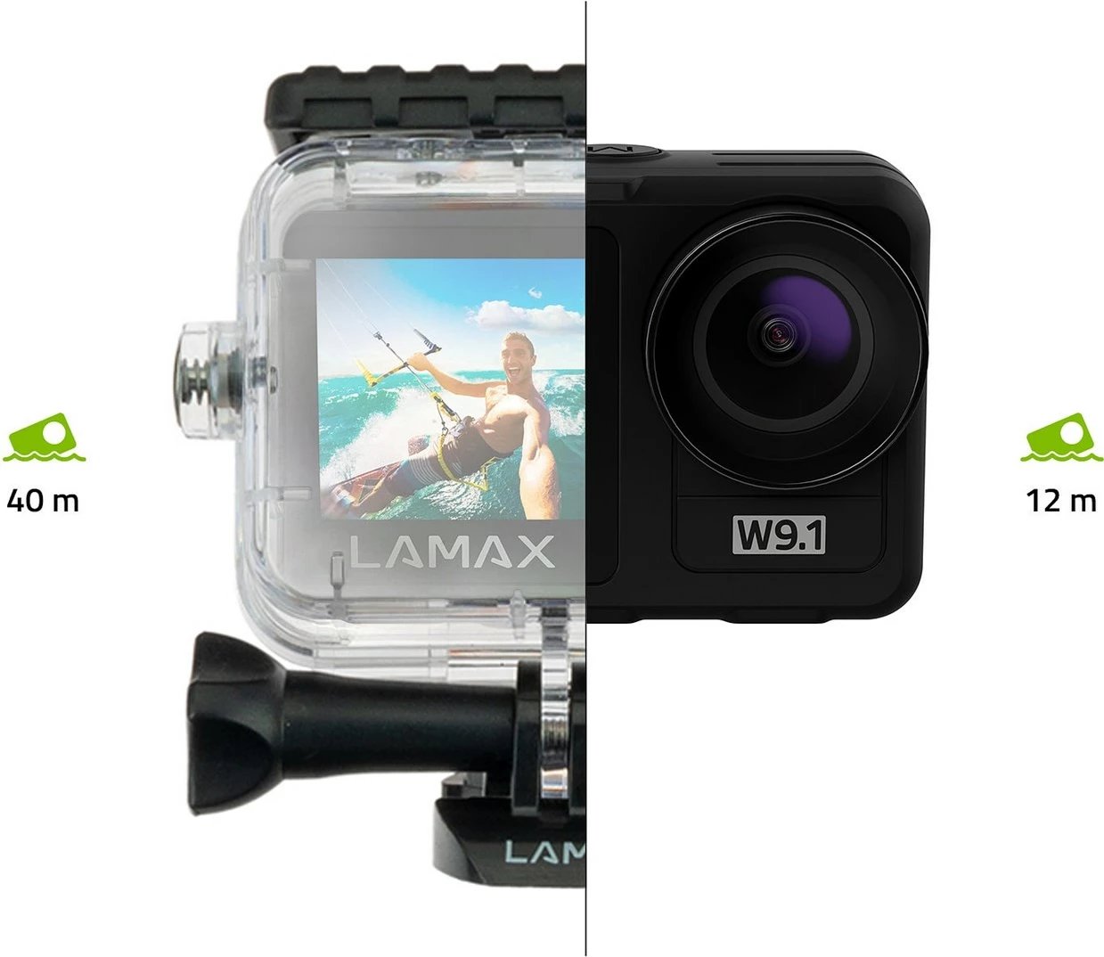 Kamerë sportive Lamax W9.1, 4K UHD, e zezë