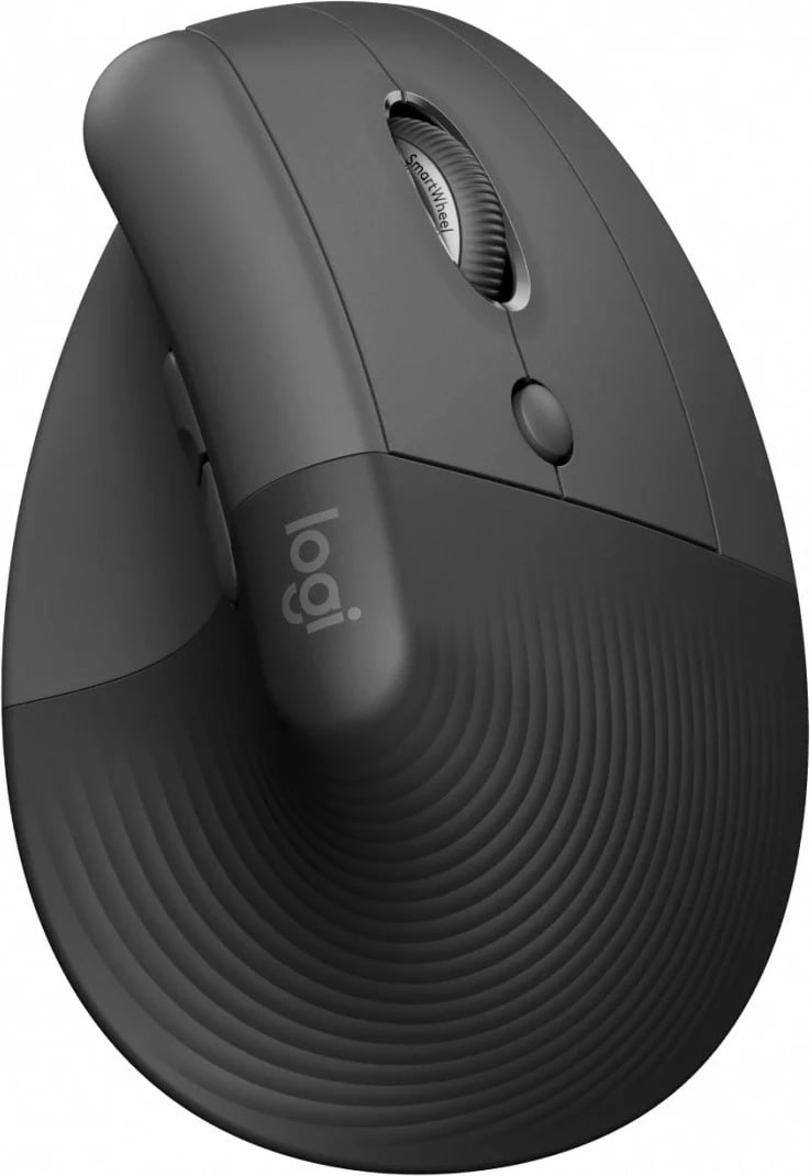 Maus Logitech Lift për Biznes 910-006494 4000 DPI pa tela Bluetooth/USB Logi Bolt dorë e djathtë Graphite