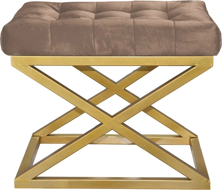 Puf Atelier del Sofa, ngjyrë ari dhe kafe, Capraz