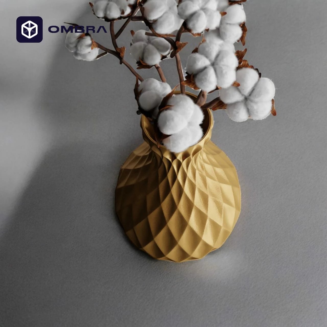 Vazo Dekorative ne stil Diamanti, Madhesia S, e portokalltë