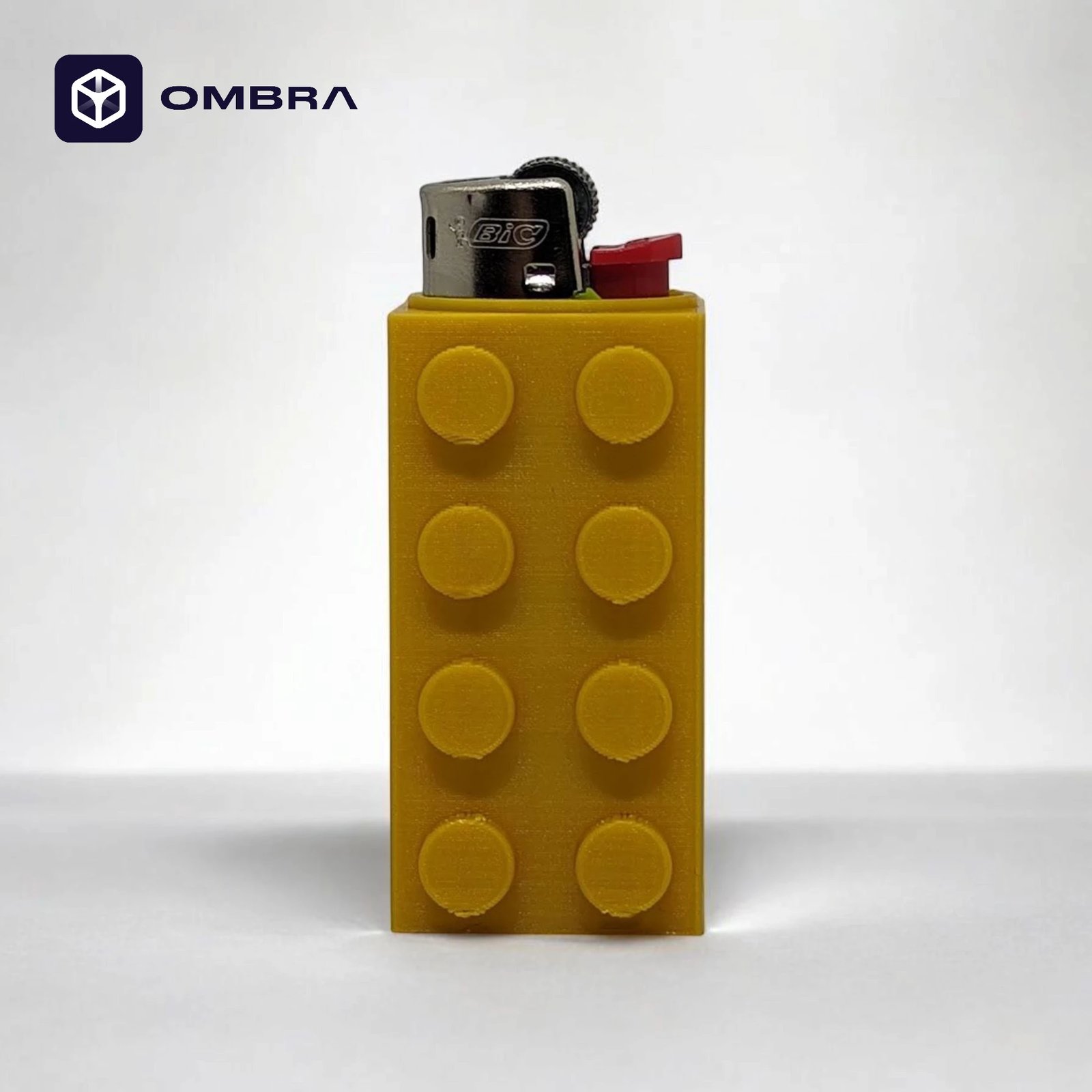 Mbajtëse për çakmak BIC, dizajni "Lego Bic Case", e gjelbërt