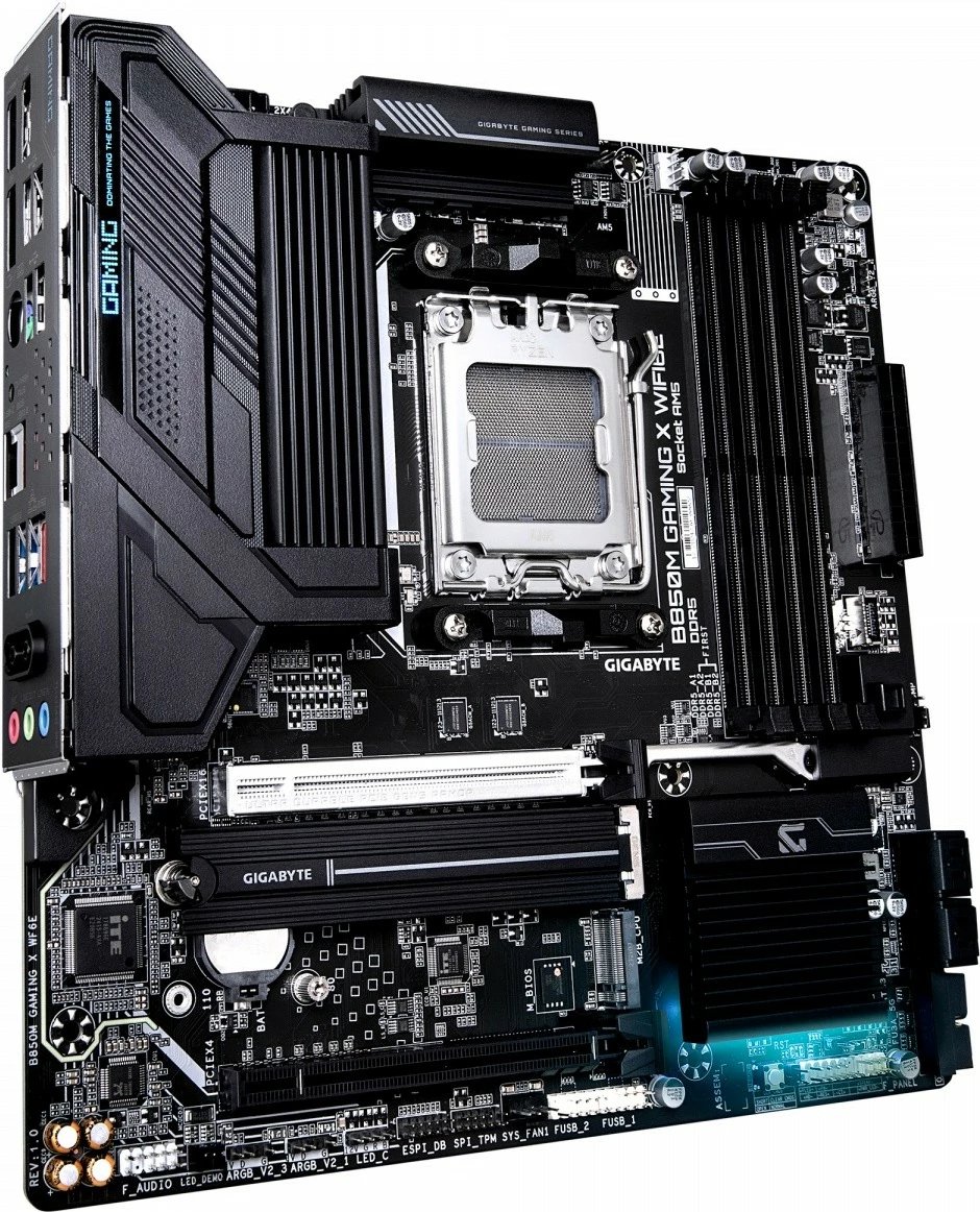 Pllakë amë Gigabyte B850M GAMING X WIFI6E, micro ATX, Socket AM5, DDR5, e zezë