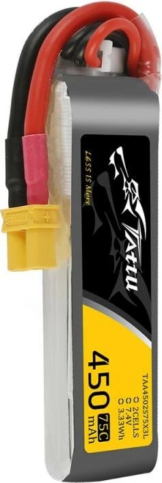 Bateri Tattu 450mAh 7.4V 75C 2S1P Long XT30