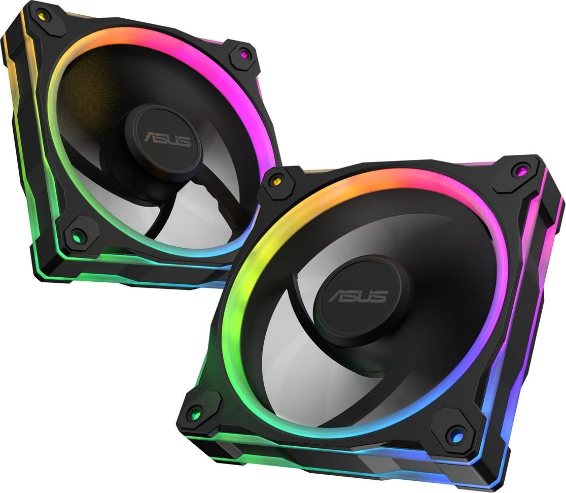 Ventilatorë për kasë kompjuteri ASUS Prime MR120 Fan ARGB, 12 cm, 3 copë, Zi