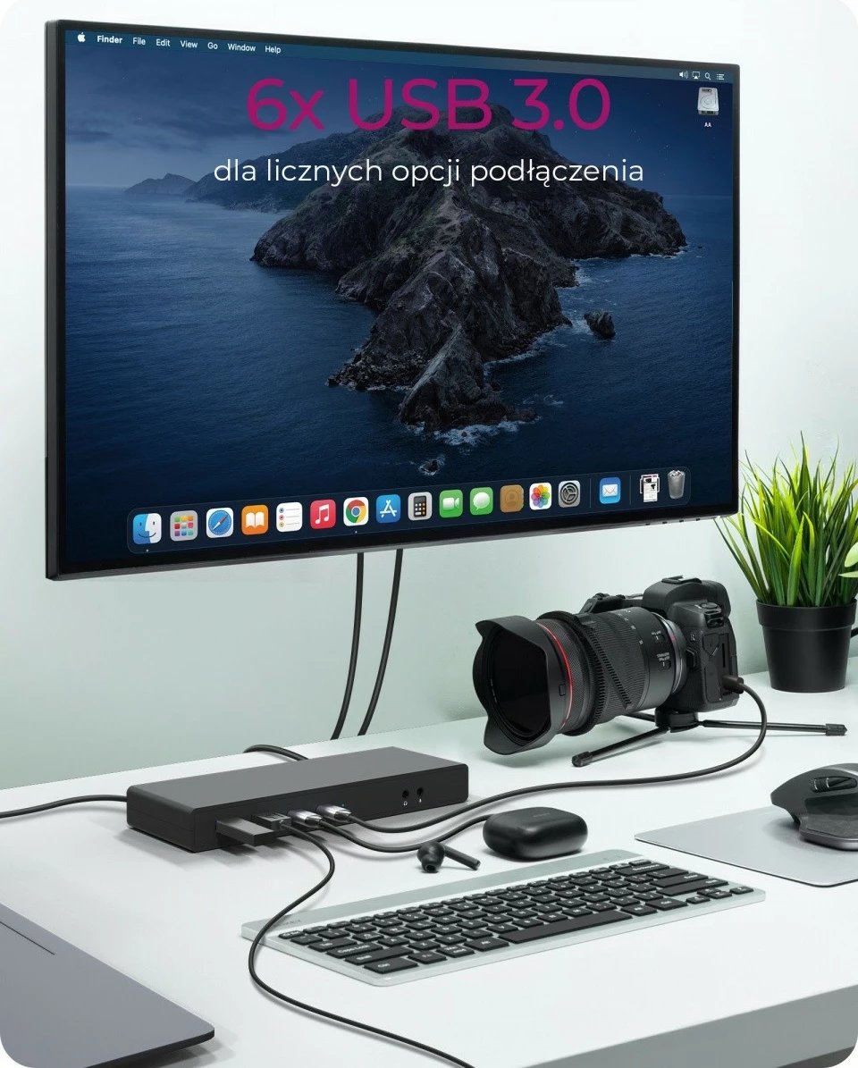 Kasë dokimi IcyBox IB-DK2245AC, 13në1, 2xDP, 2xHDMI, USB, LAN, USB-C, PD deri 60W, e zezë
