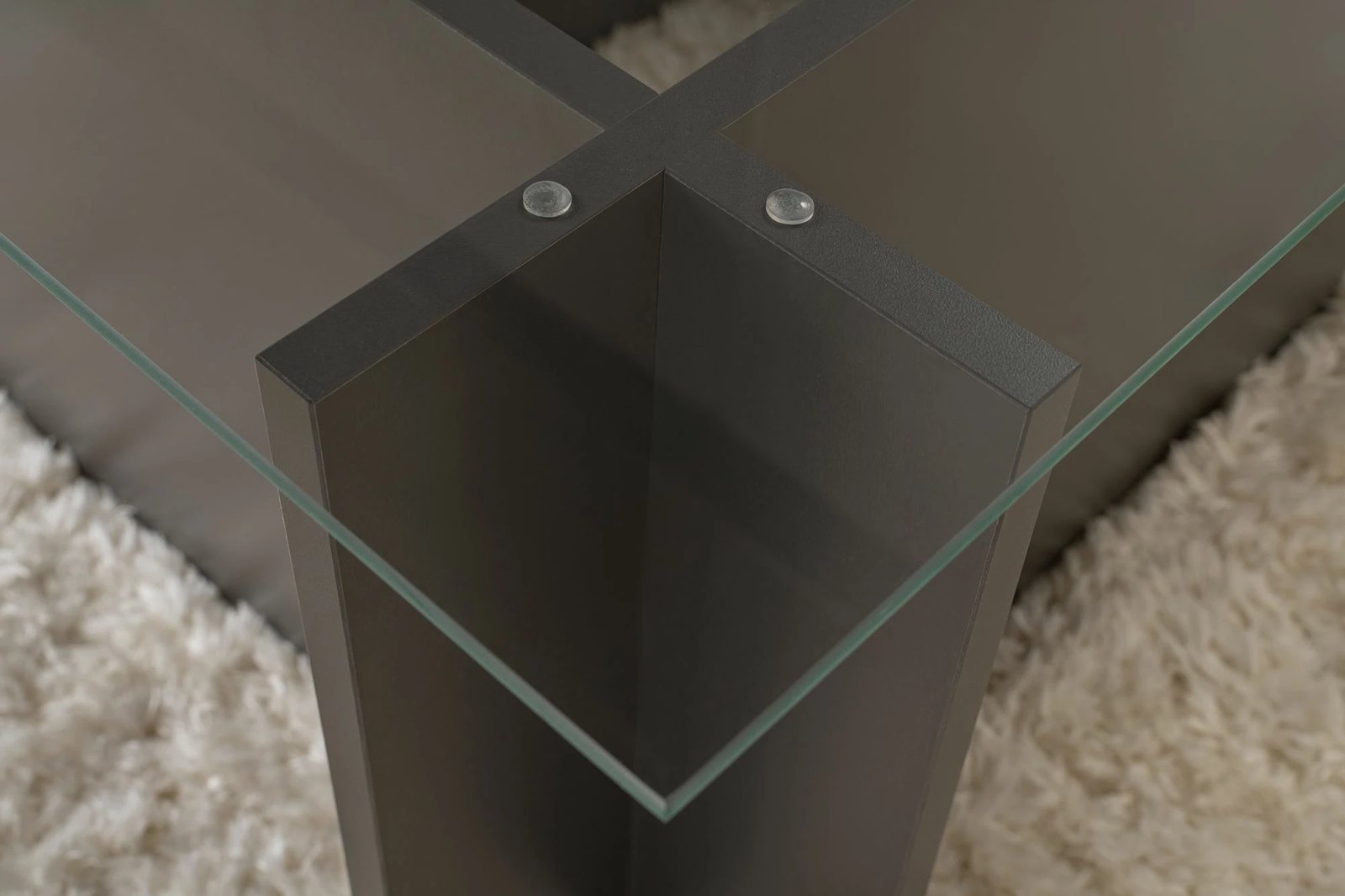 Tavolinë kafeje Nordure, xham, antracit Tavolinë kafeje Nordure, xham, antracit