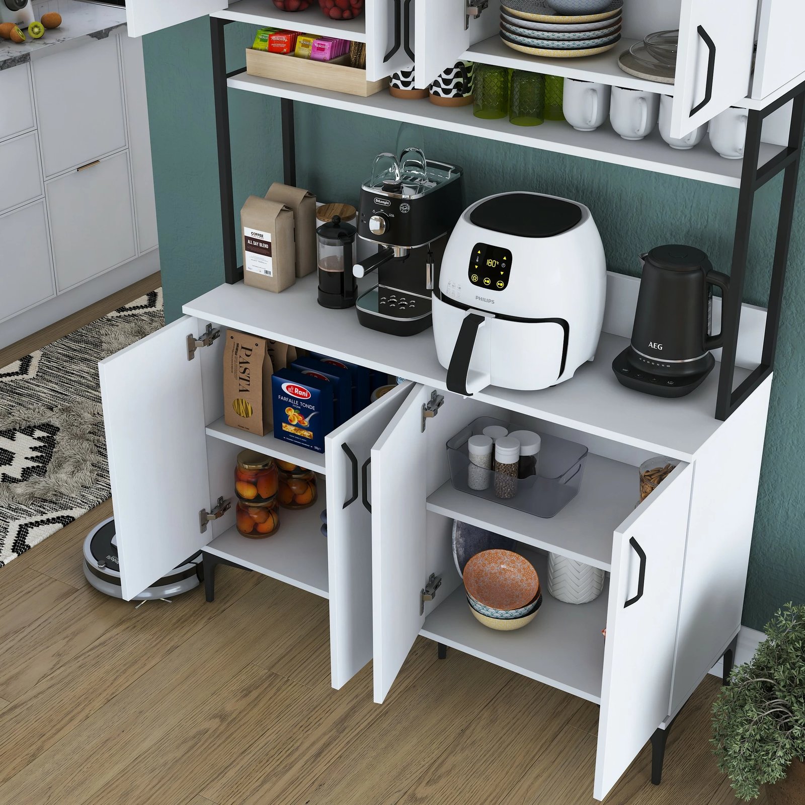 Dollap multifunksional, ngjyrë e bardhë, Skye Decor, JE173 - 3287