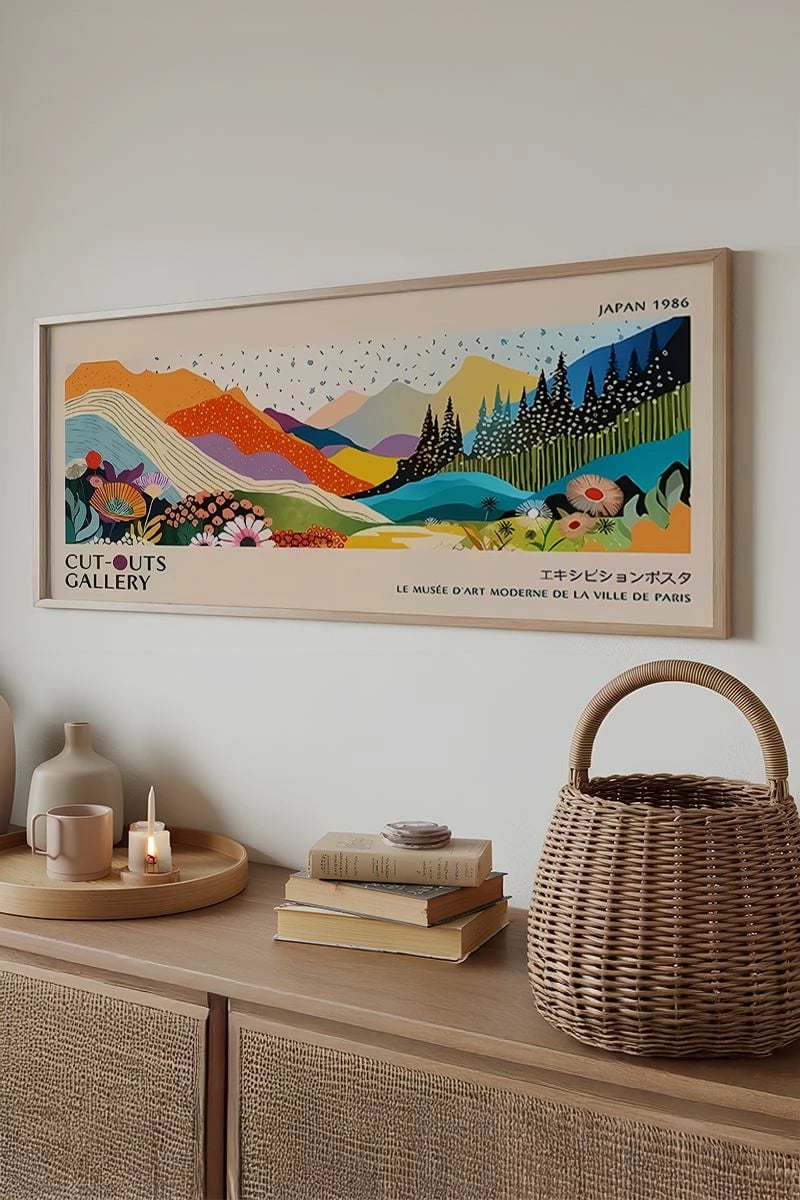 Pikturë dekorative me kornizë, Wallity, Artsmdfyty2-3370, shumëngjyrëshe, 33x70cm