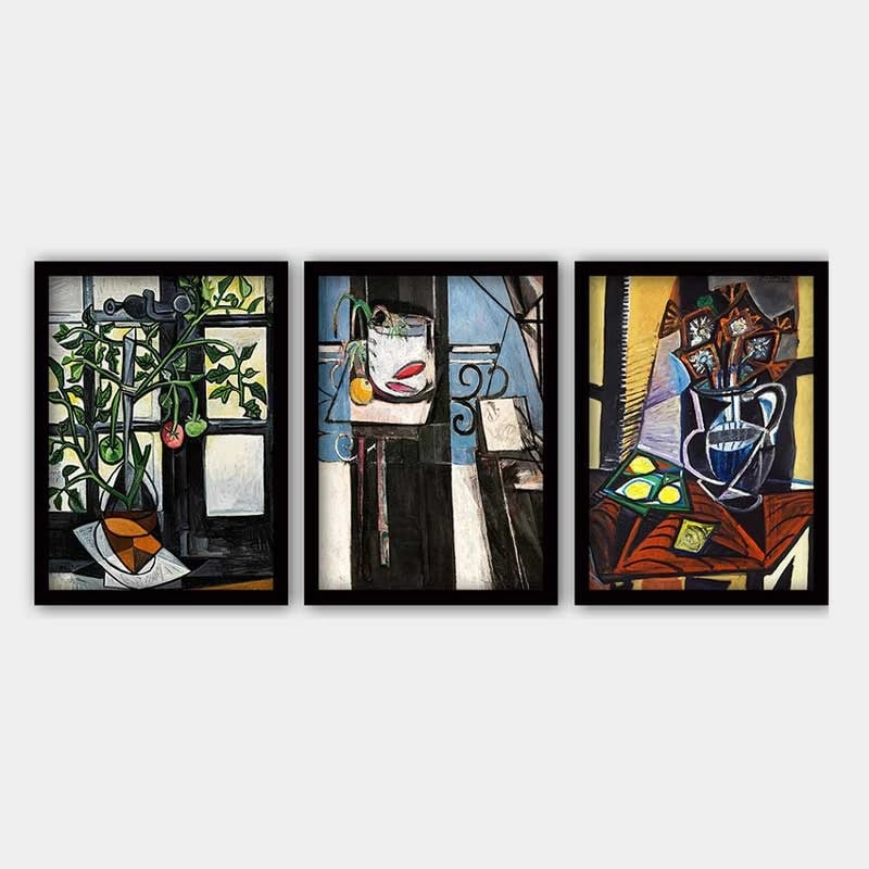 Pikturë dekorative me kornizë (3 copë), Wallity, 3SC_UNPP04_3545