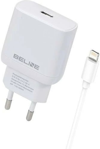 Karikues muri Beline BLNCB30L, 30W, GaN, USB-C, me kabllo Lightning, Bardhë