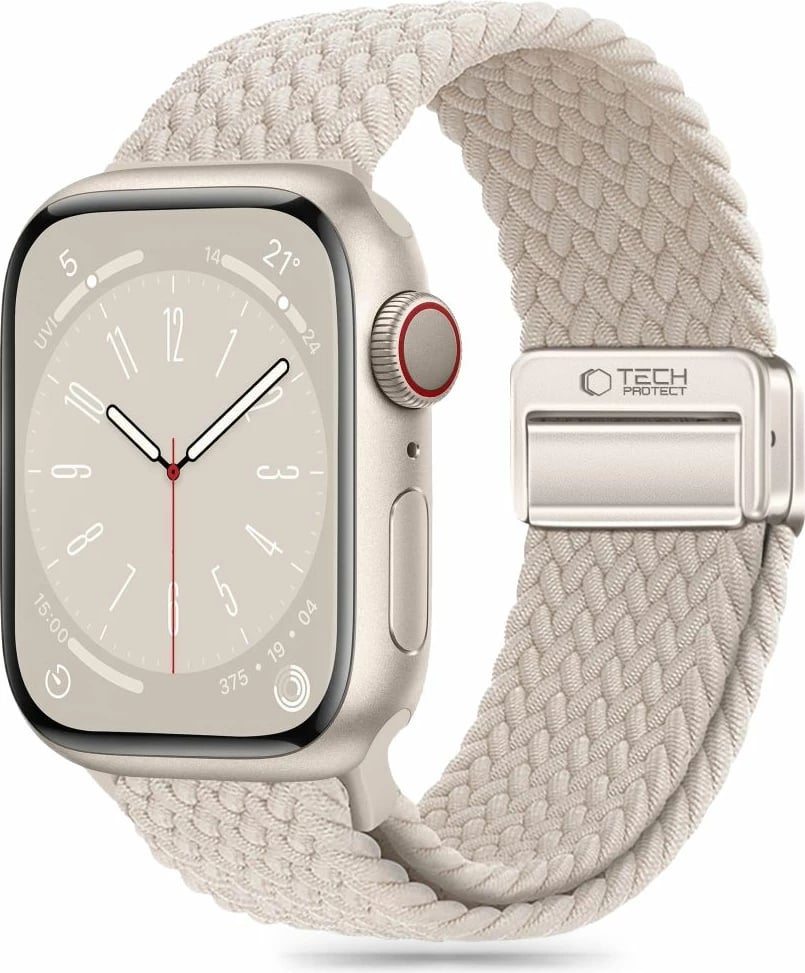 Rrip najloni për smartwatch Tech-Protect Nylonmag për Apple Watch 42/44/45/49 mm, Bezhë