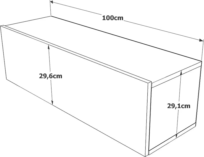 Njësi muri për TV, ngjyrë sonoma, 100x31.6x29.6 cm
