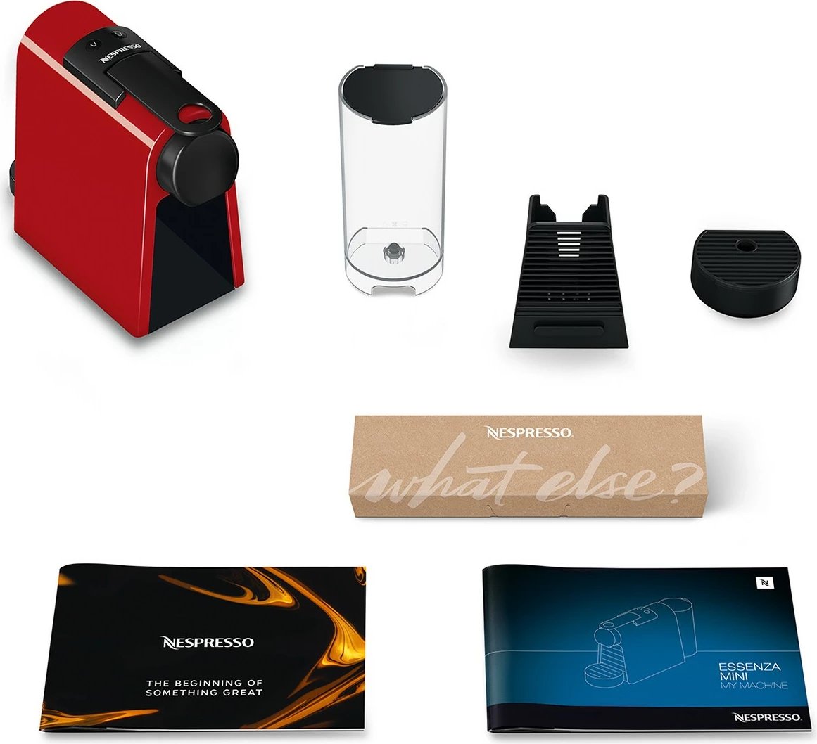 Aparat kafeje DeLonghi Nespresso Essenza Mini, kapsula, i kuq