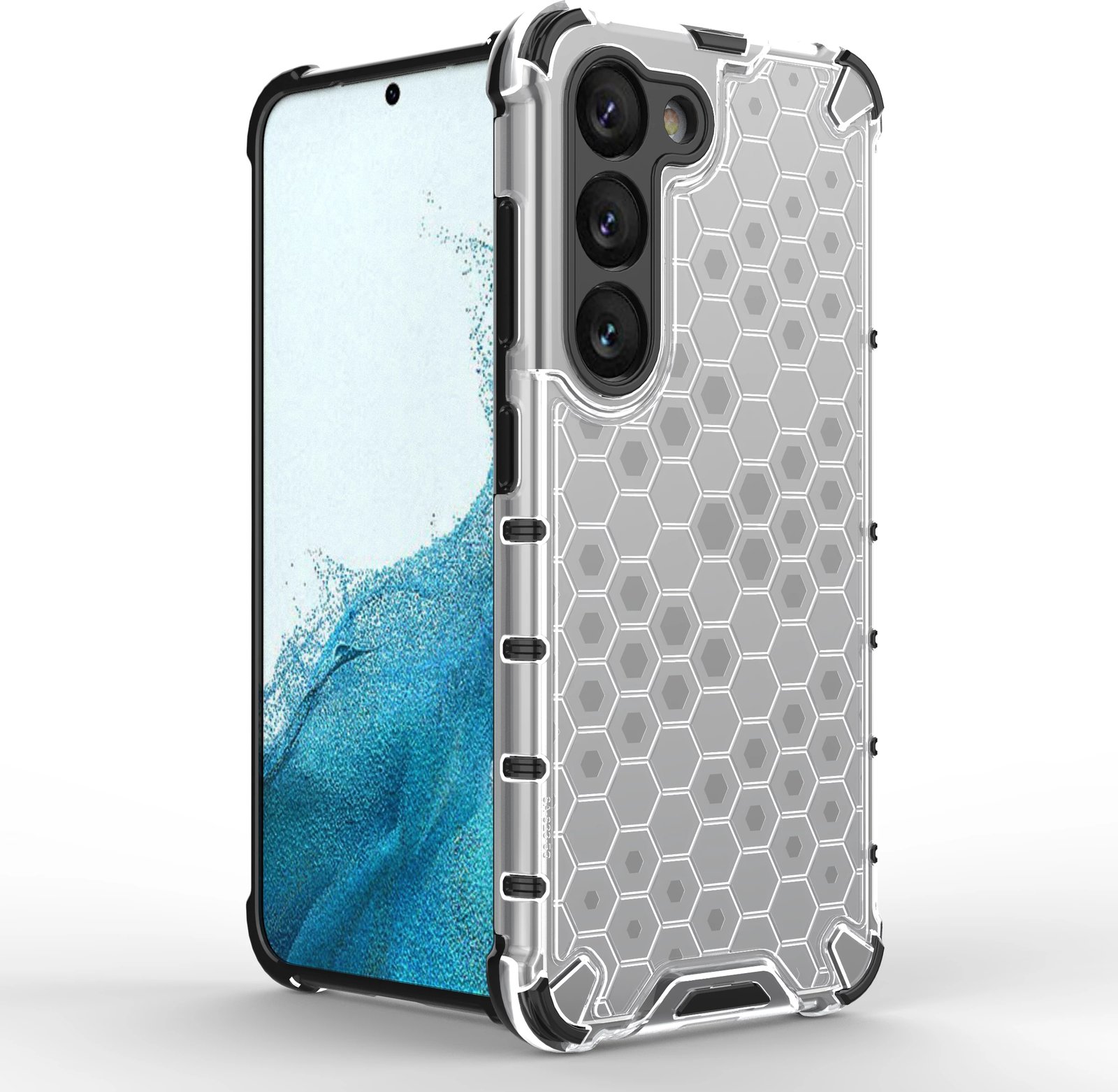 Mbështjellës Hurtel Honeycomb për Samsung Galaxy S23, i zi