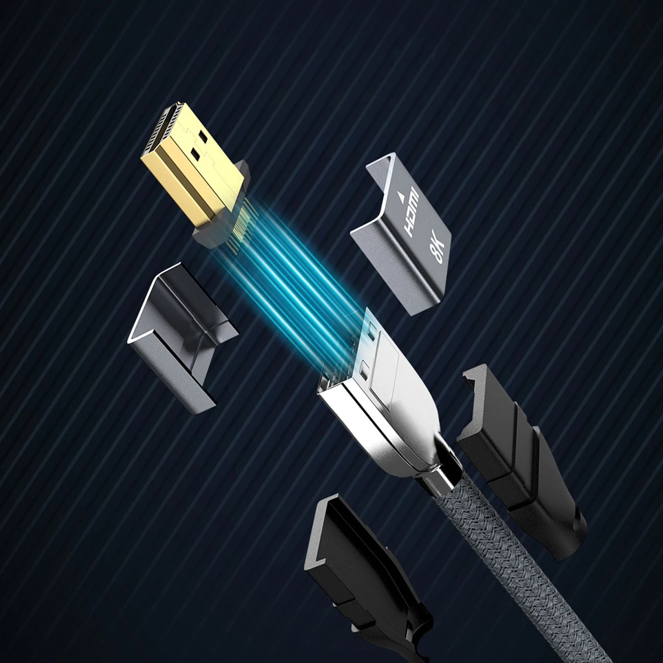 Kabllo HDMI Wozinsky WHDMI-10, 1m, 8K 60Hz, 48Gbps, argjendtë