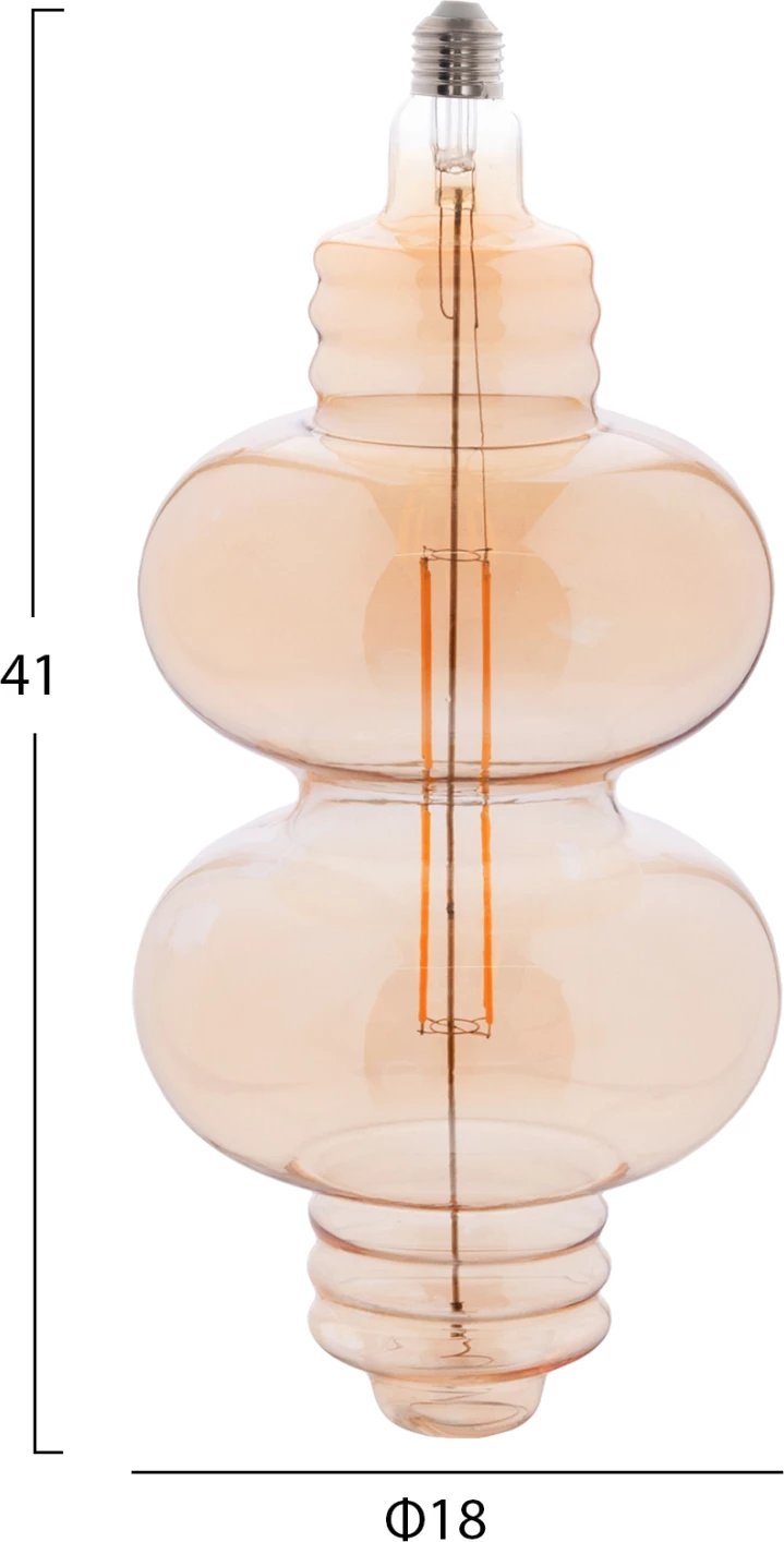 Llambë LED filament, 8W, E27, 3000K, ngjyrë ari, e zbehtë, FH4053.02