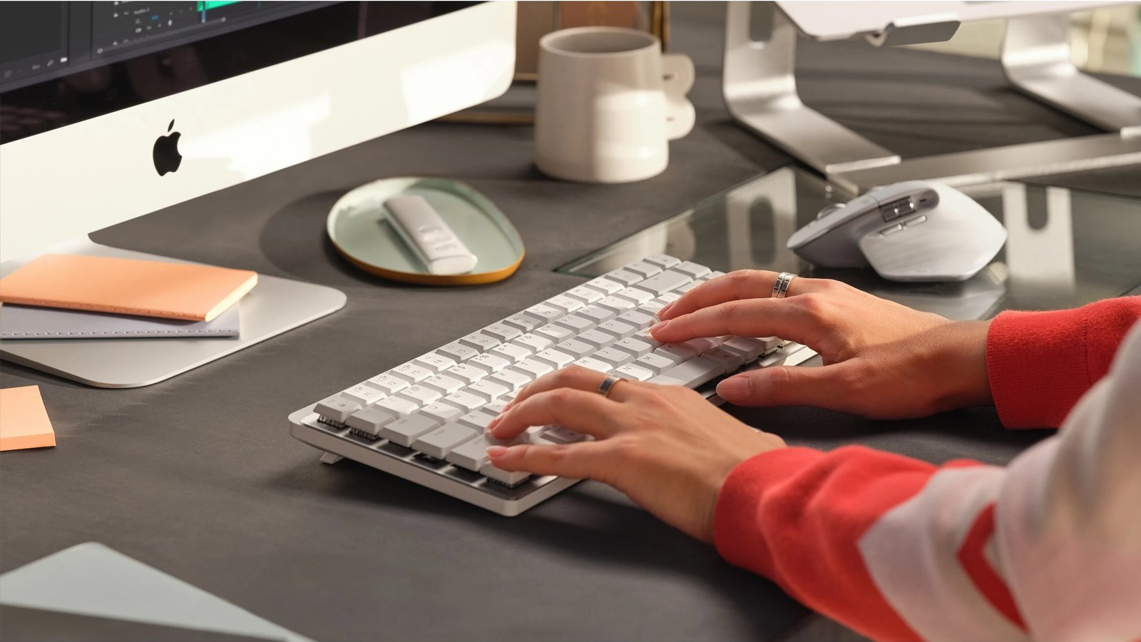 Tastierë mekanike Logitech MX Mechanical Mini për Mac, Wireless, E bardhë