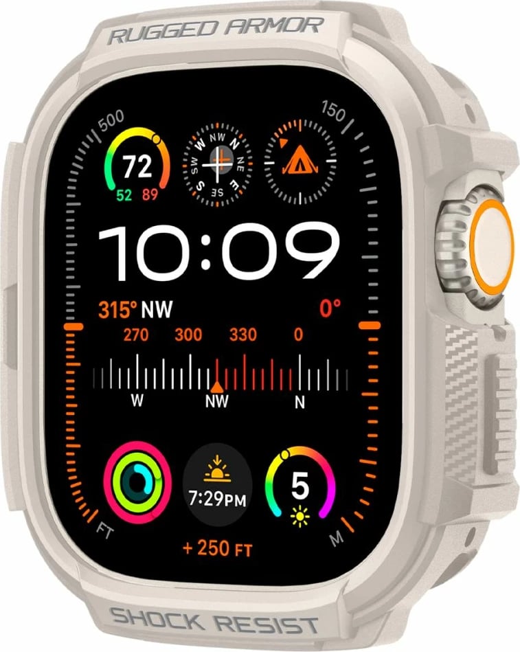 Mbështjellës Spigen Rugged Armor për Apple Watch Ultra 1/2 49mm, Bezhe