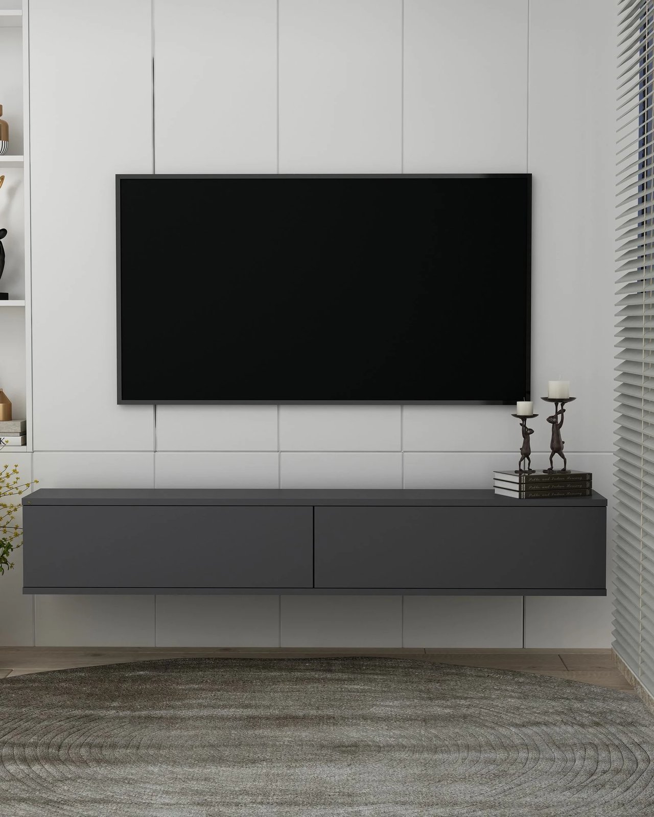 Komodë për TV, Skye Decor, ngjyrë antracit, Aris