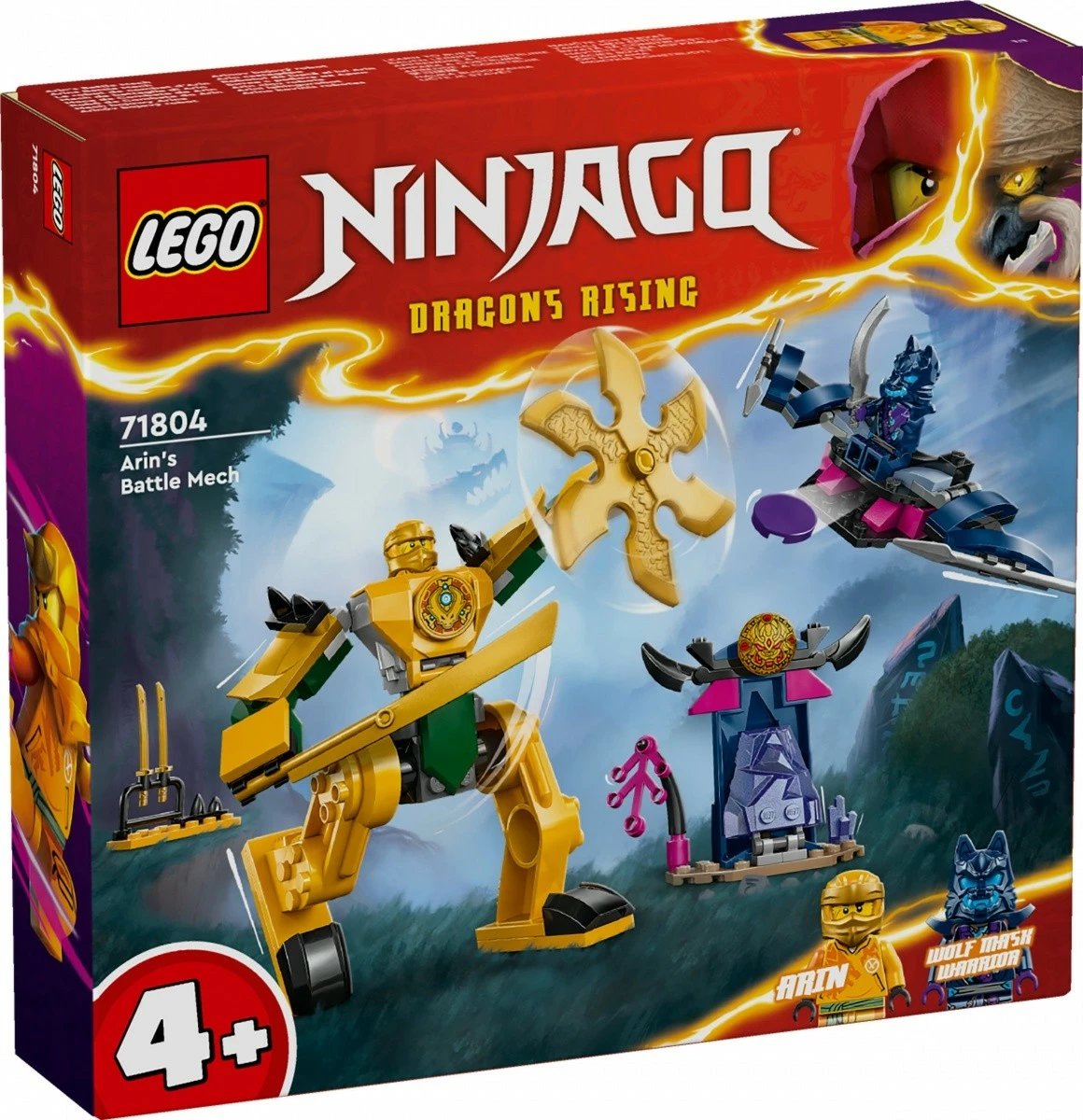 Set LEGO Ninjago Arina Battle Mech 71804, 104 pjesë, për fëmijë, Plastikë