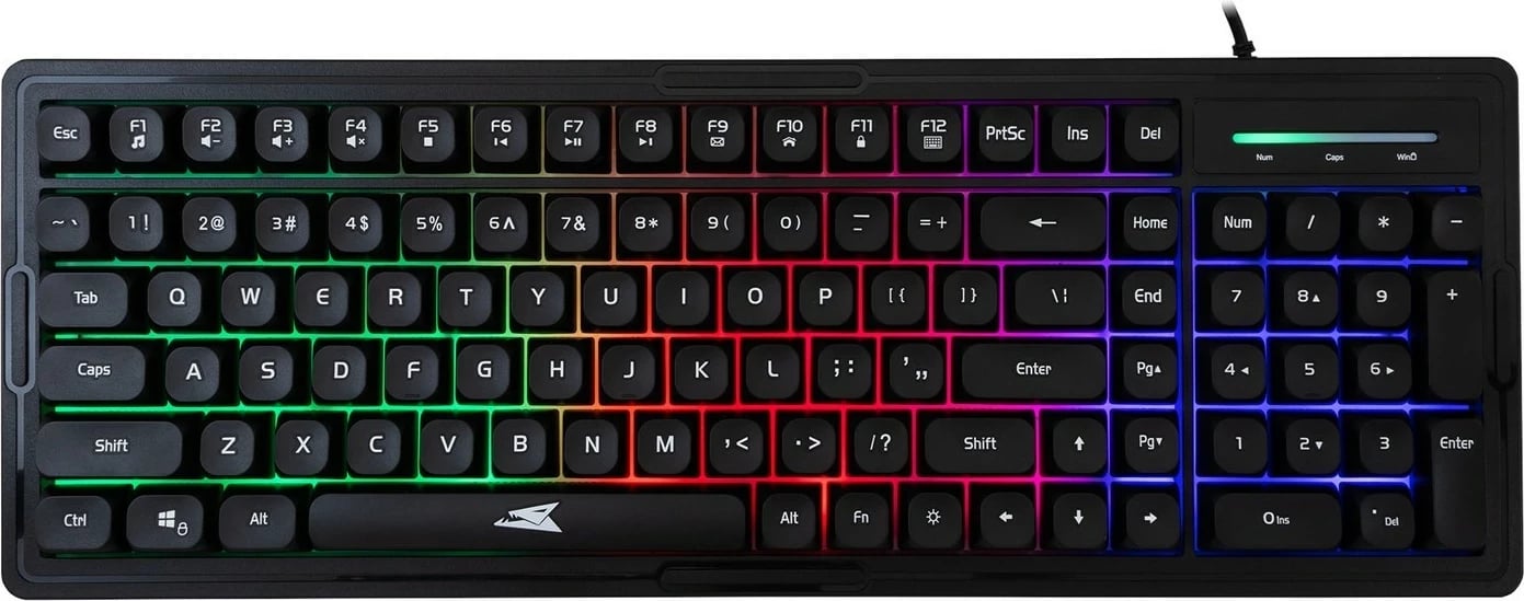 Tastierë me maus Baracuda Orca BGC-011, RGB, me kabllo, e zezë