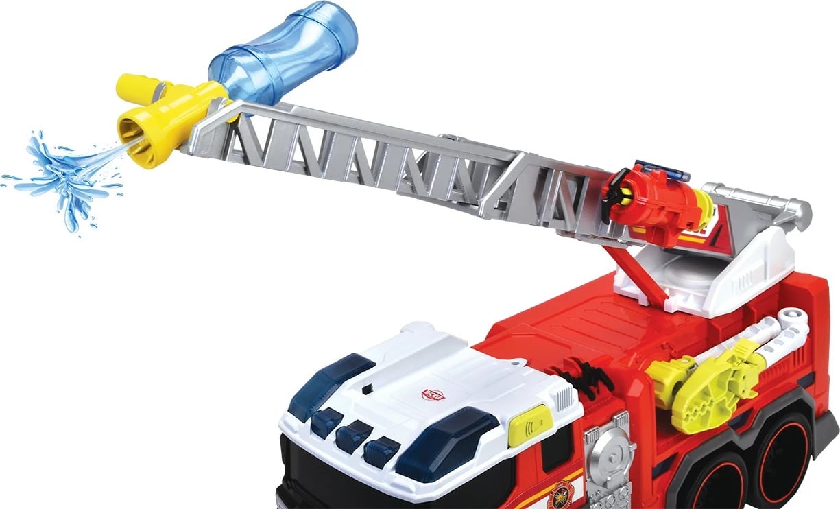Kamion zjarri lodër Dickie 37.5 cm, plastikë, me drita dhe zë, i kuq Kamion zjarri lodër Dickie 37.5 cm, plastikë, me drita dhe zë, i kuq