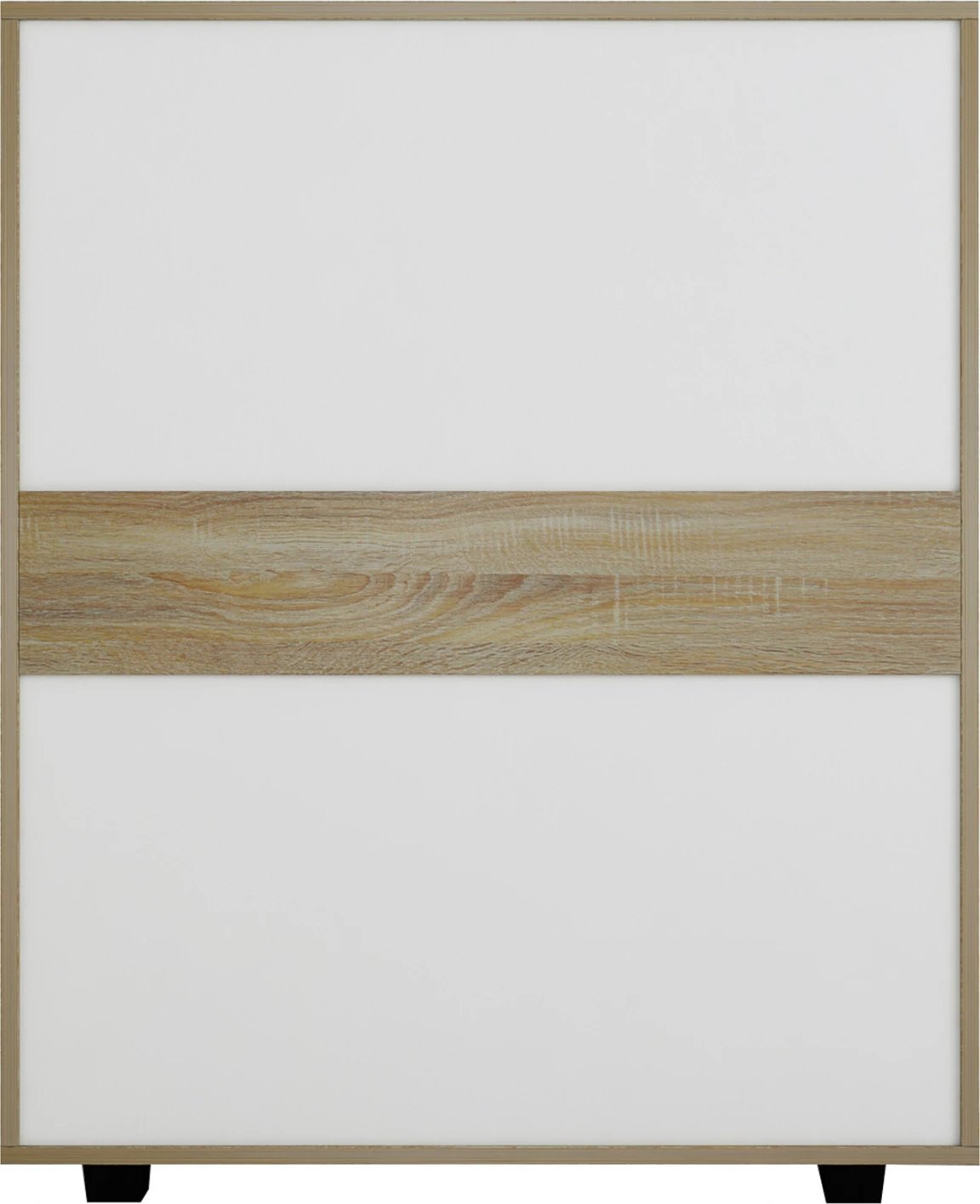 Komodinë melamine THORG FH8995.04 me 5 sirtarë, Sonama-Bardhë, 80Χ40Χ100H cm