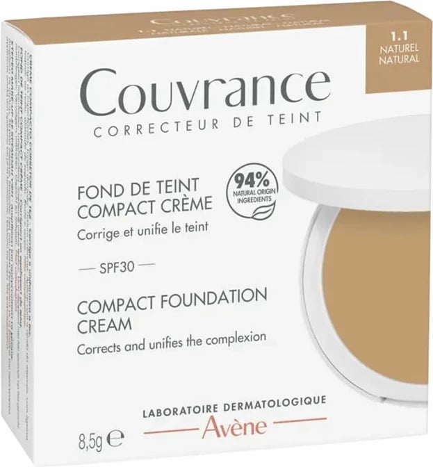 Fondatinë kompakte AVÈNE Couvrance 1.1 Natural 8.5g