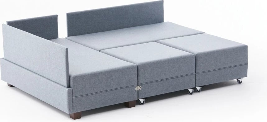 Kënd-sofë krevati Fly, ngjyrë kaltër, Atelier del Sofa, kënd majtas