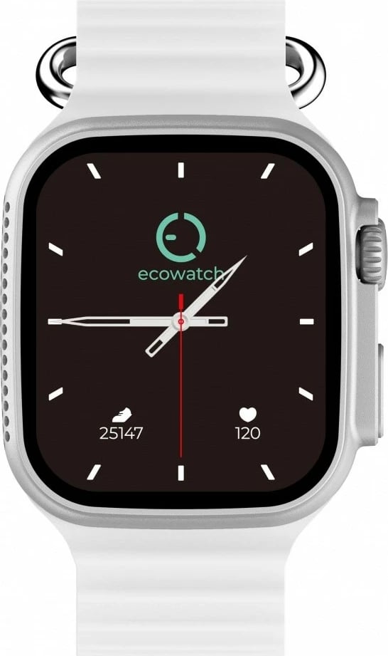Smartwatch EcoWatch EW02, 1.91 inç, Bluetooth, Argjendtë me paskë portokalli, Set me 2 paskë