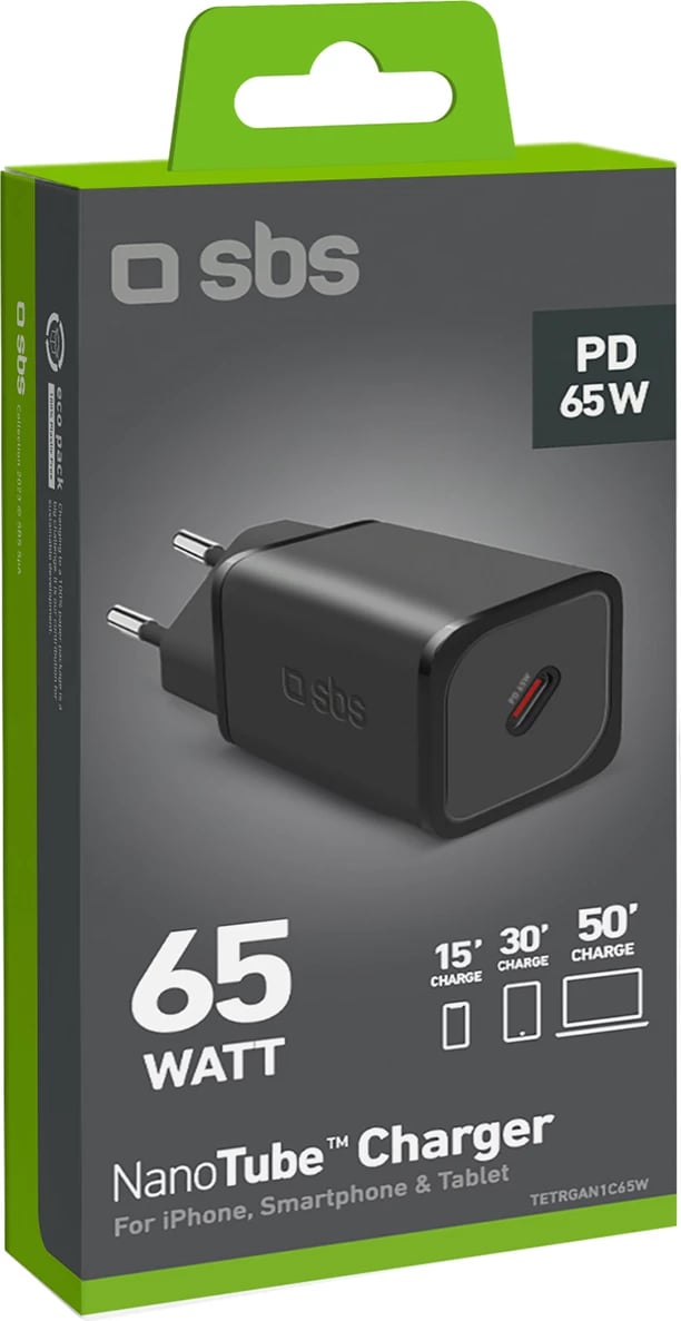 Karikues rrjeti SBS TETRGAN1C65W, 65W, GaN, USB-C, i zi