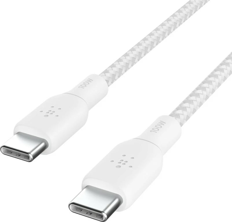 Kabëll USB-C Belkin CAB014bt3MWH, 3 m, USB 2.0, Bardhë