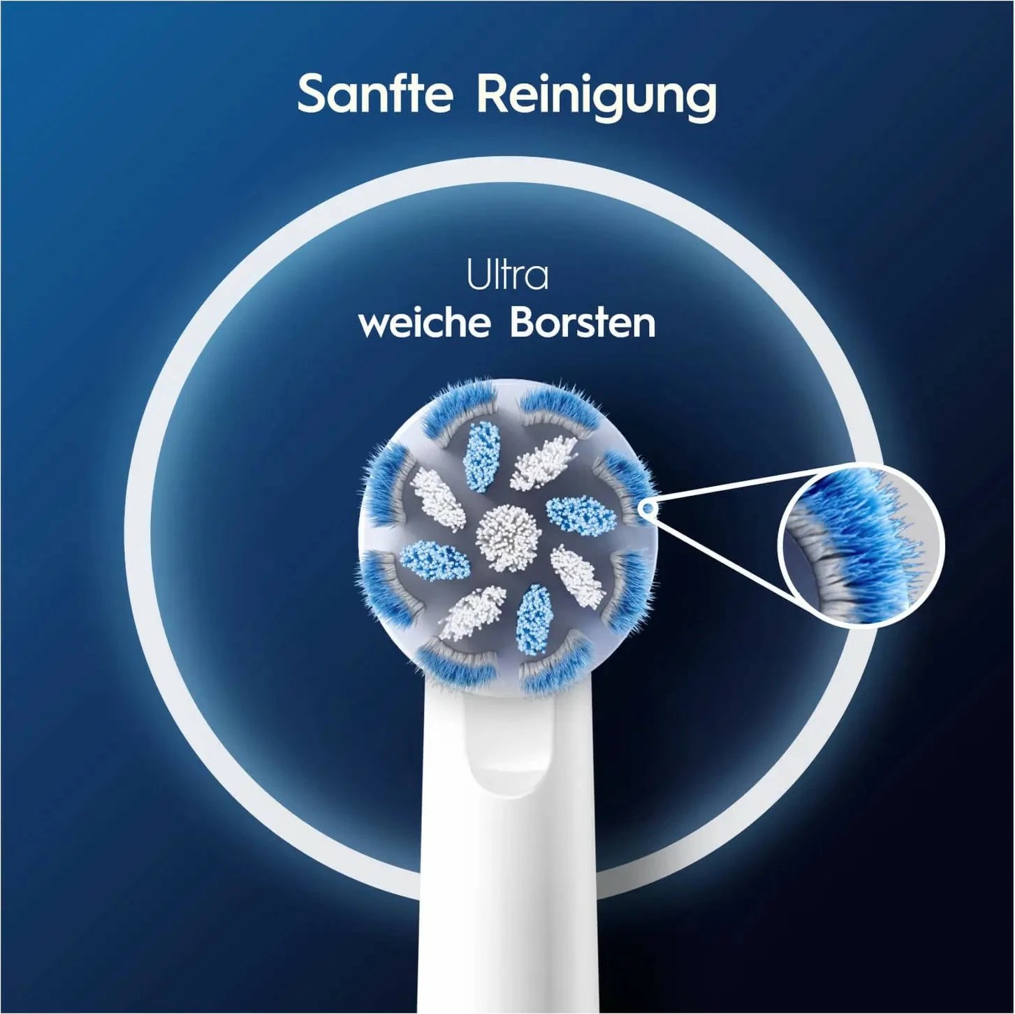 Koka rezervë për furçë dhëmbësh Oral-B Sensitive Clean 4 copë, extra soft, e bardhë