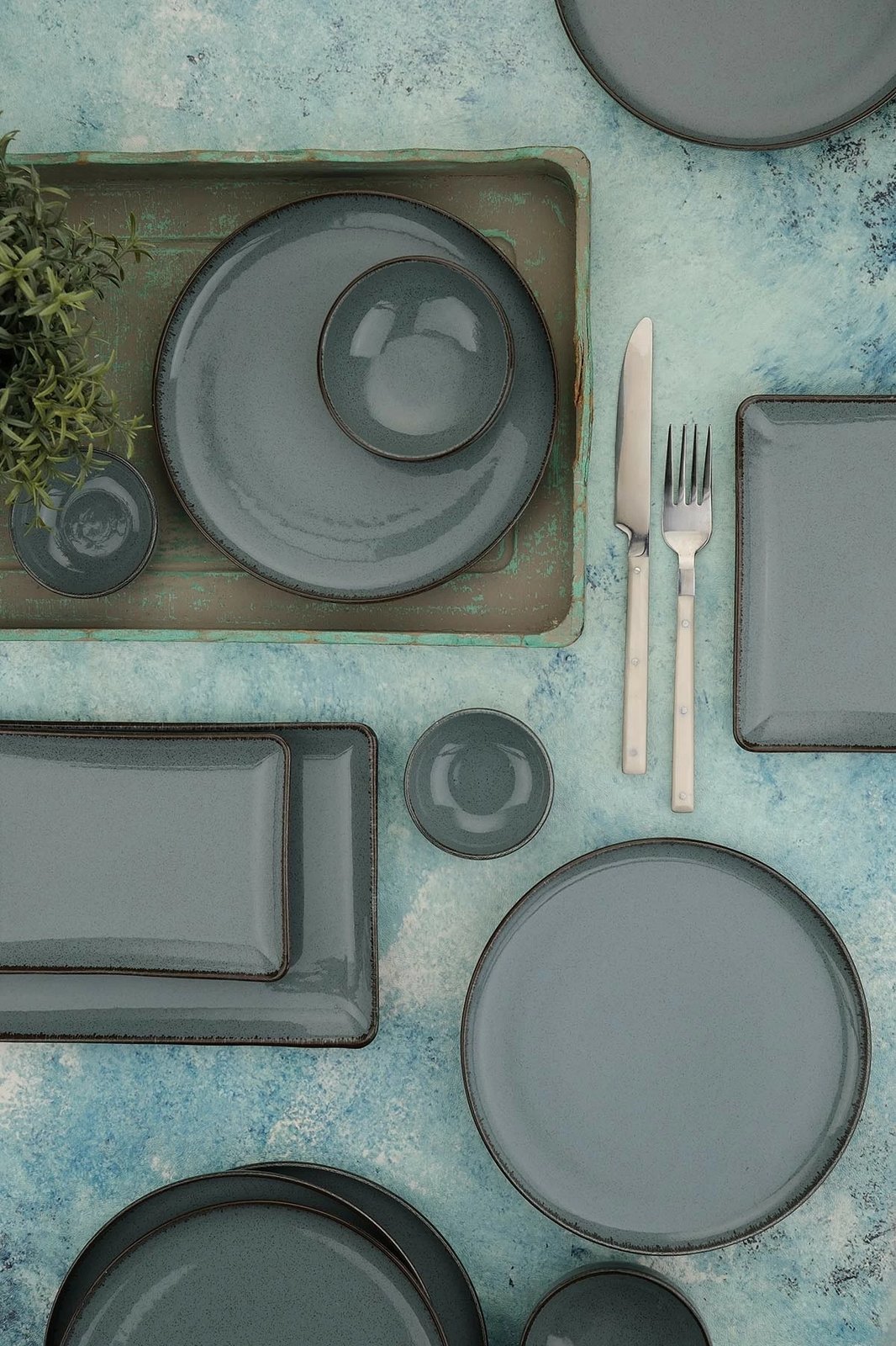 Set mëngjesi 14 pjesësh Hermia, anthracite, MOD14KH730P01