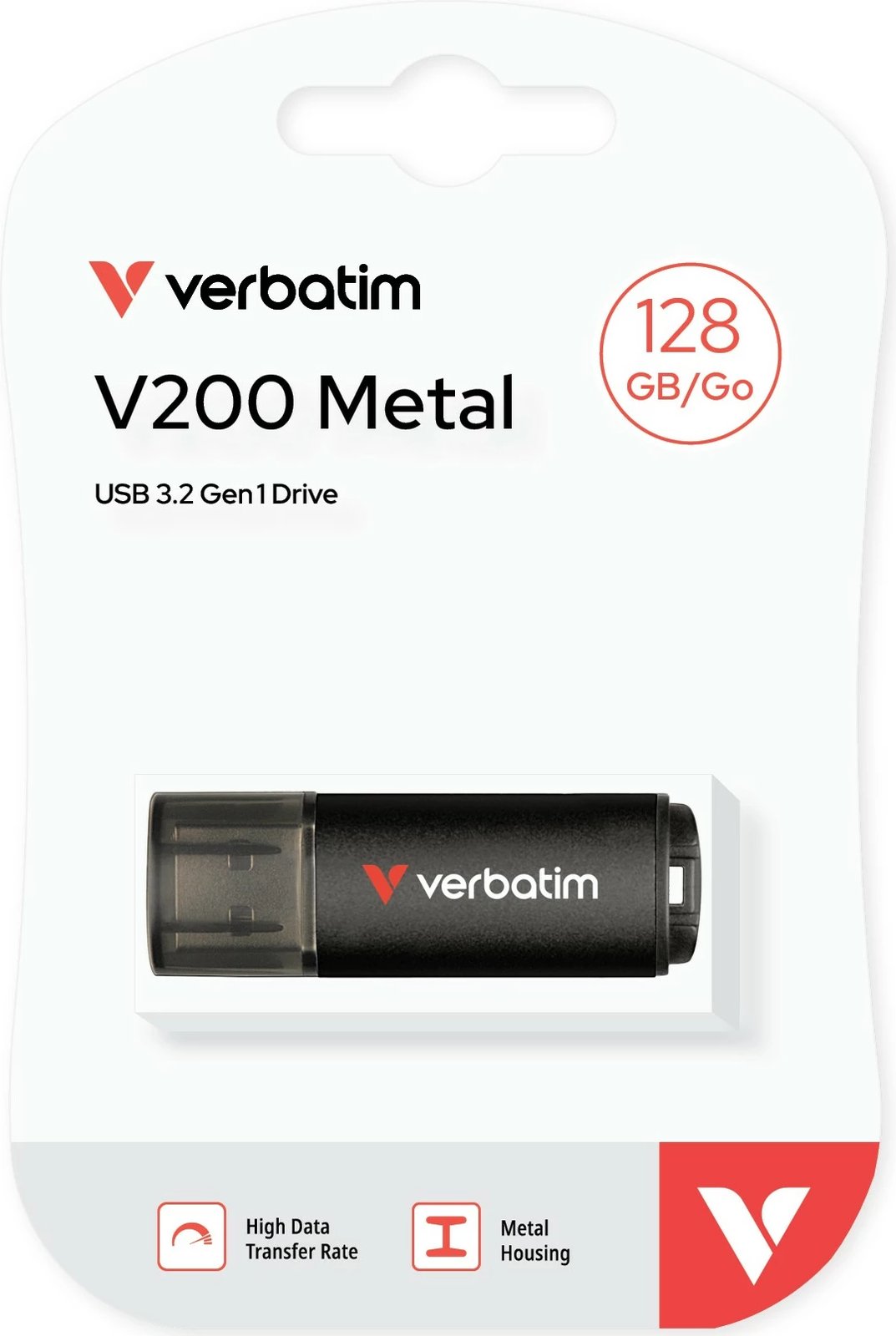 USB stick Verbatim V200 Metal 128GB, USB3.2, alumini, i zi