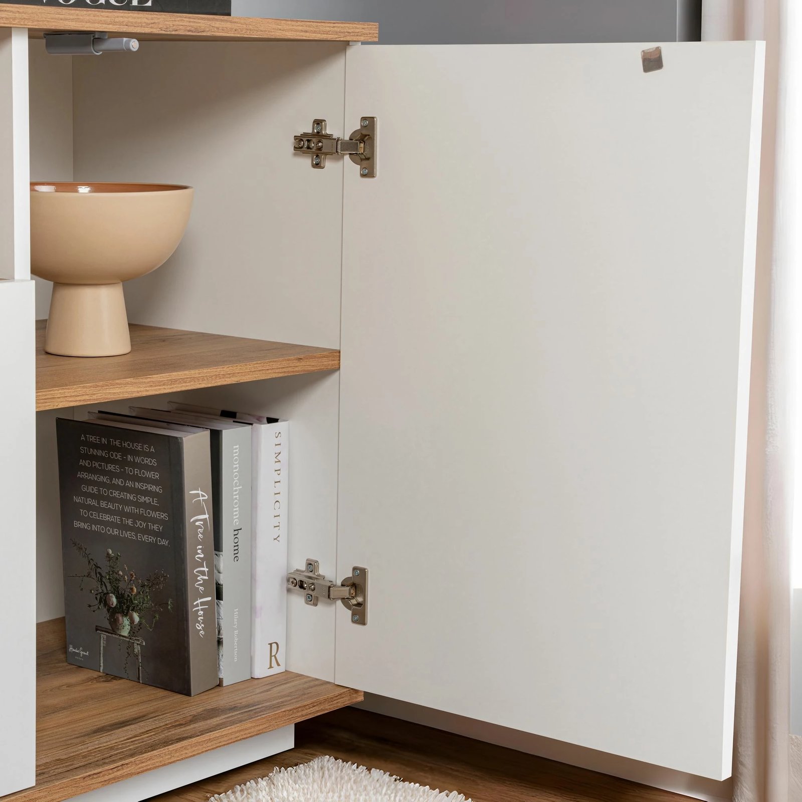 Konsol Skye Decor, Arista, e bardhë, Atlantic Pine