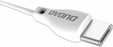Kabllo Dudao L4T, USB në Type-C, 2m, 2.1A, e bardhë