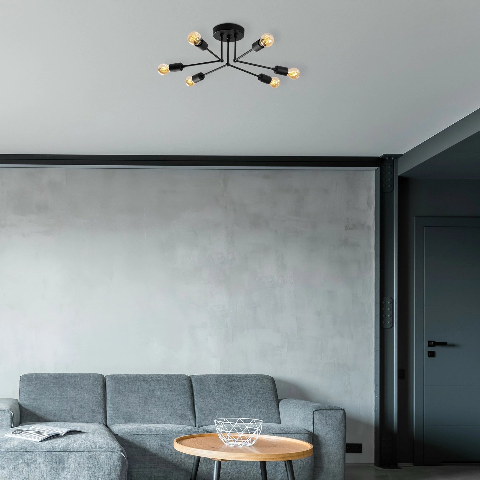 Llambë tavani Opviq, Sparrow - 1231, metal i zi