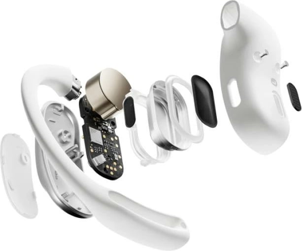 Kufje pa tela open-ear Shokz OpenFit T511-ST-WT True Wireless me grepa veshi 8.7 g, të bardha