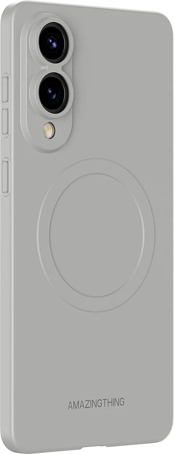 Mbështjellës AmazingThing Minimal Air me unazë magnetike për Samsung Galaxy S25 Edge, Gri