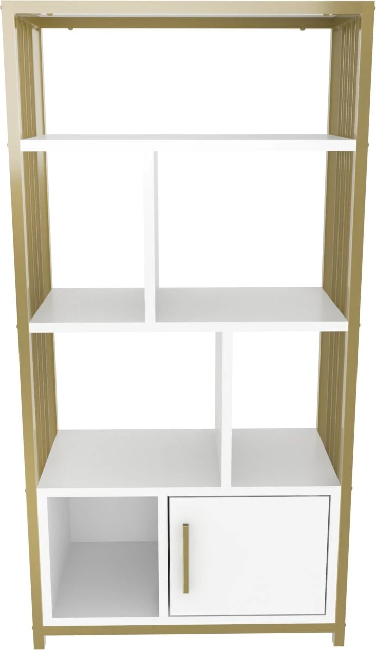 Raft librash Hanah Home, Valero, i bardhë dhe i artë