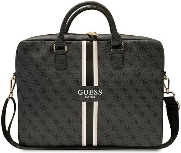 Çantë laptopi, Guess, 4G Printed Stripes GUCB15P4RPSK, 16", 4 ndarje, 39x29.5x5 cm, e zezë