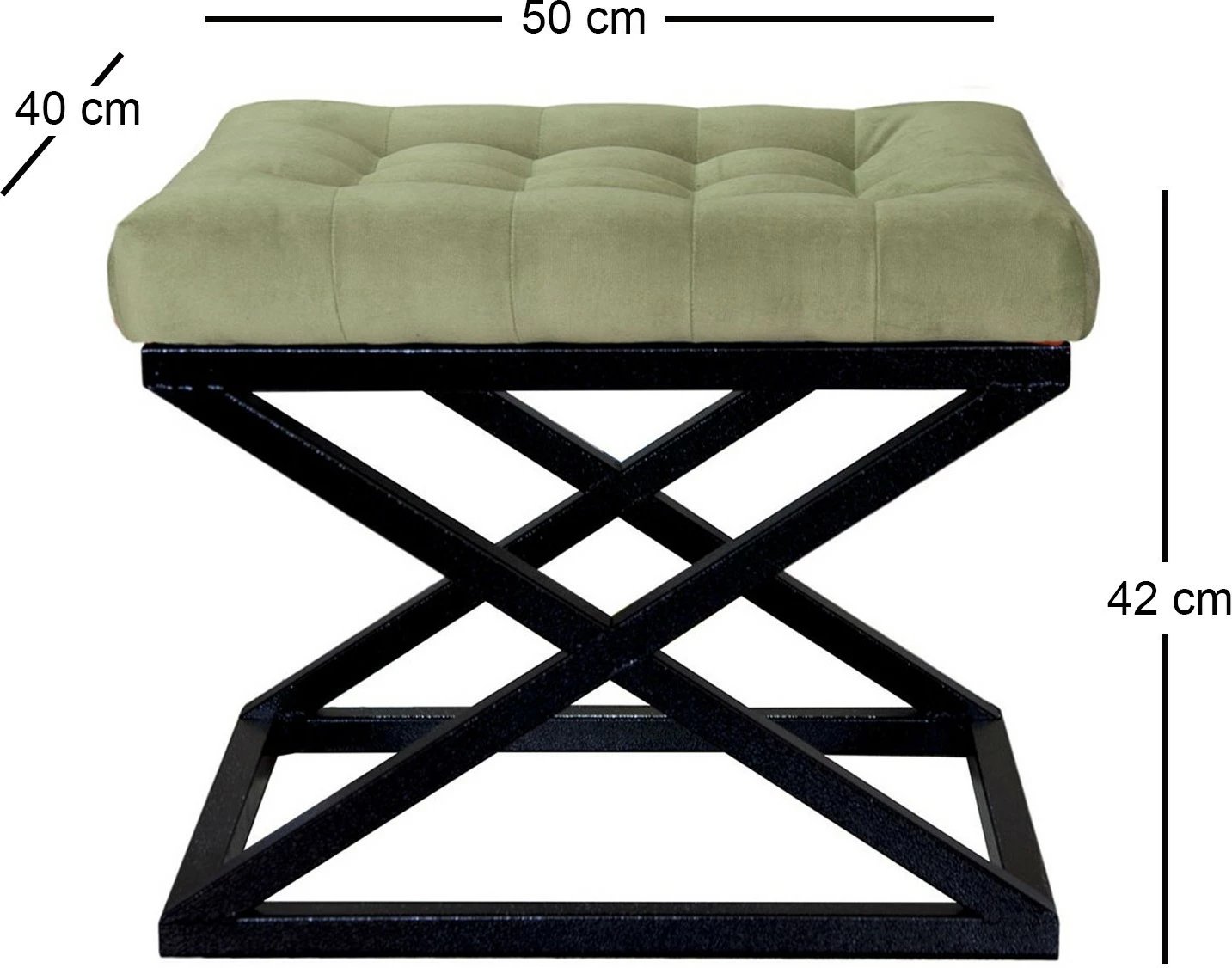 Puf Atelier del Sofa, Capraz, e zezë, e gjelbër e çelët