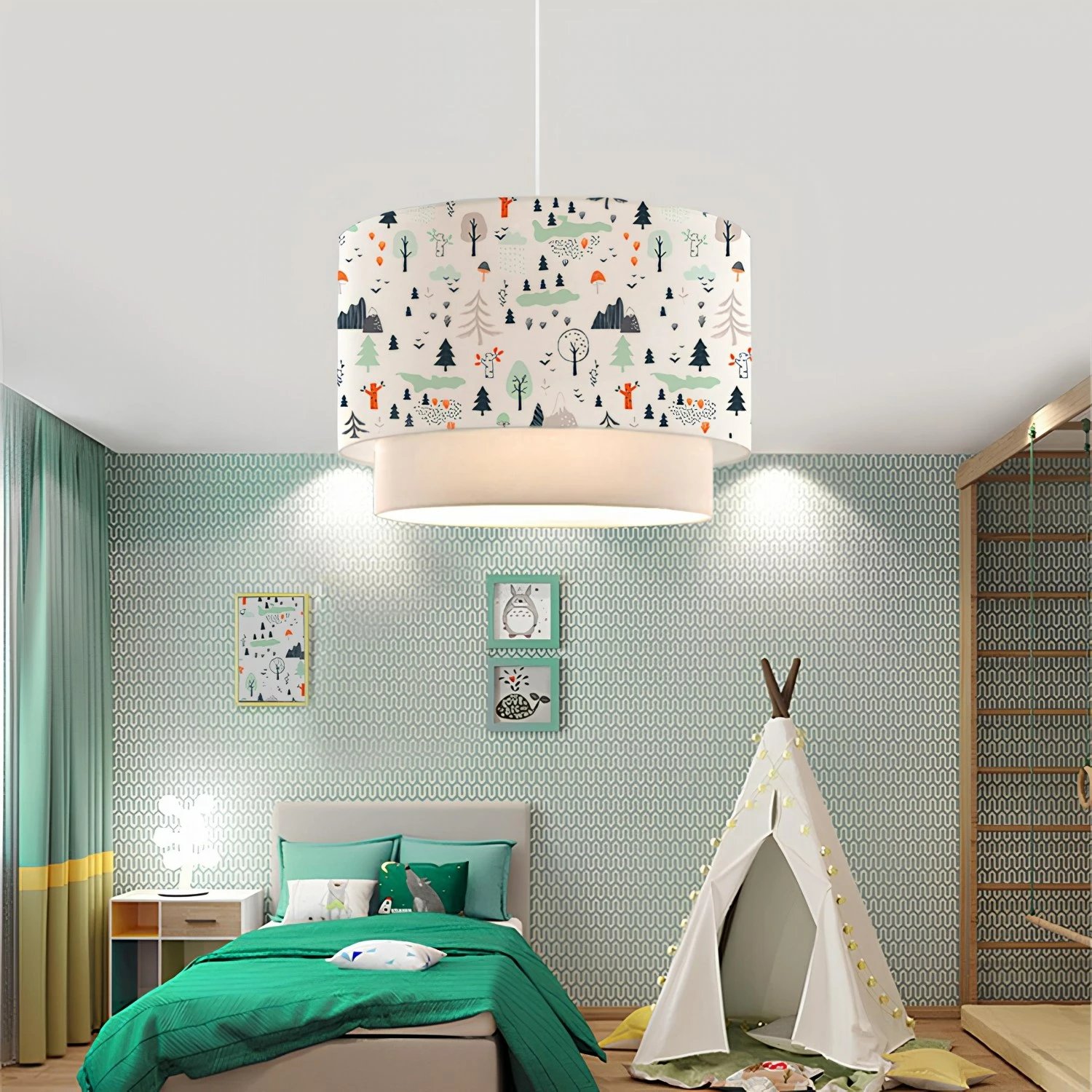 Llambë tavani Opviq, AYD-3391, shumëngjyrëshe, kapak prej tekstili